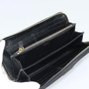 PRADA Long Wallet Leather Black Gold Auth bs36759-14