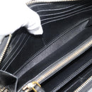 PRADA Long Wallet Leather Black Gold Auth bs36759-16