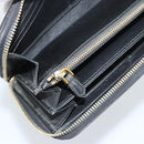 PRADA Long Wallet Leather Black Gold Auth bs36759-17