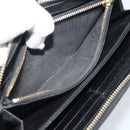 PRADA Long Wallet Leather Black Gold Auth bs36759-18