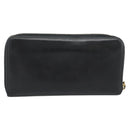 PRADA Long Wallet Leather Black Gold Auth bs36759-3
