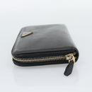 PRADA Long Wallet Leather Black Gold Auth bs36759-4