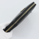PRADA Long Wallet Leather Black Gold Auth bs36759-6