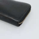 PRADA Long Wallet Leather Black Gold Auth bs36759-8
