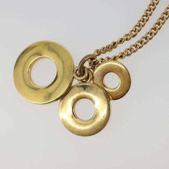 CELINE Necklace Metal Gold Auth bs36760