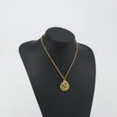 CELINE Necklace Metal Gold Auth bs36760-14