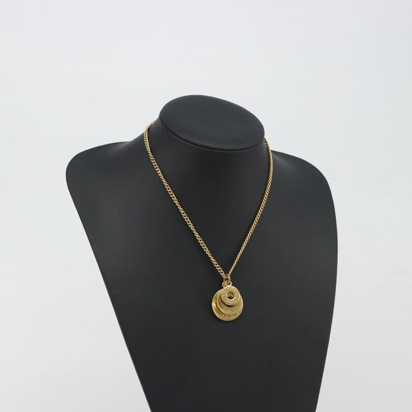 CELINE Necklace Metal Gold Auth bs36760