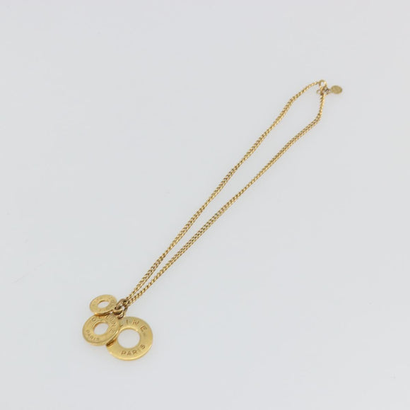 CELINE Necklace Metal Gold Auth bs36760