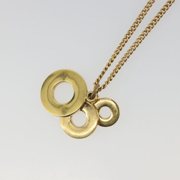 CELINE Necklace Metal Gold Auth bs36760