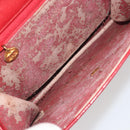 CHANEL Matelasse Chain Shoulder Bag Lamb Skin Red Gold CC Auth bs36761-18