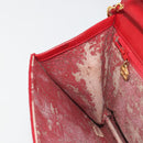CHANEL Matelasse Chain Shoulder Bag Lamb Skin Red Gold CC Auth bs36761-20