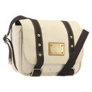 LOUIS VUITTON Antigua Buzas PM Bag Canvas White Brown M40042 LV Auth bs36763-1