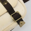 LOUIS VUITTON Antigua Buzas PM Bag Canvas White Brown M40042 LV Auth bs36763-18