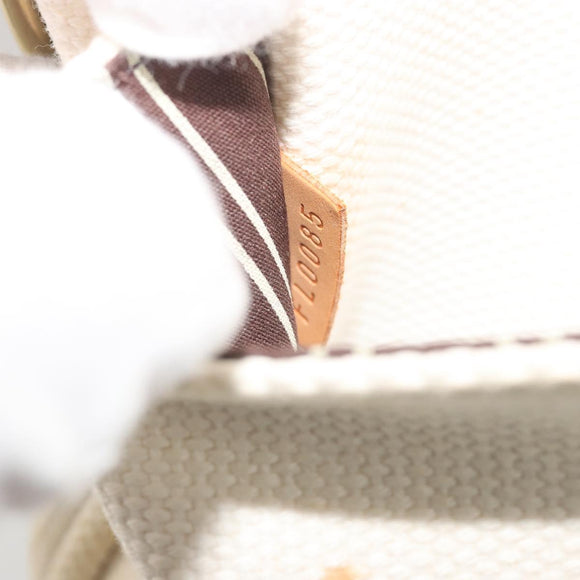 LOUIS VUITTON Antigua Buzas PM Bag Canvas White Brown M40042 LV Auth bs36763