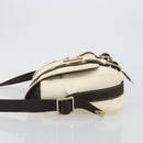 LOUIS VUITTON Antigua Buzas PM Bag Canvas White Brown M40042 LV Auth bs36763-4