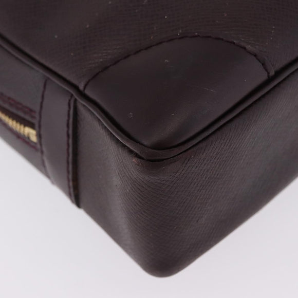LOUIS VUITTON Taiga Porte Documents Voyage Bag Acajou M30635 LV Auth bs36765