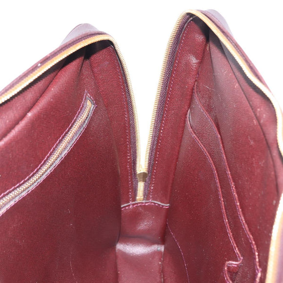 LOUIS VUITTON Taiga Porte Documents Voyage Bag Acajou M30635 LV Auth bs36765