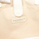 CHANEL Tote Bag Canvas Black White Silver CC Auth bs36766-17