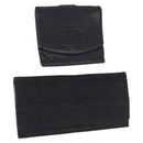 CHANEL New Travel Line Wallet Caviar Skin Leather 2 Set Black CC Auth bs36767-1