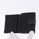CHANEL New Travel Line Wallet Caviar Skin Leather 2 Set Black CC Auth bs36767-8