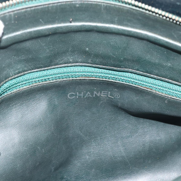 CHANEL Matelasse Chain Shoulder Bag Lamb Skin Black Gold CC Auth bs36768