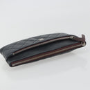 CHANEL Clutch Bag Caviar Skin Navy Silver CC Auth bs36769-6
