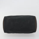 Christian Dior Honeycomb Canvas Hand Bag Nylon Black Gold Auth bs36771-5