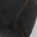 Christian Dior Honeycomb Canvas Hand Bag Nylon Black Gold Auth bs36771-15