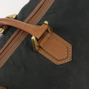 Christian Dior Honeycomb Canvas Hand Bag Nylon Black Gold Auth bs36771-11