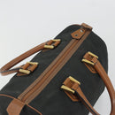 Christian Dior Honeycomb Canvas Hand Bag Nylon Black Gold Auth bs36771-6