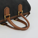 Christian Dior Honeycomb Canvas Hand Bag Nylon Black Gold Auth bs36771-7