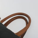 Christian Dior Honeycomb Canvas Hand Bag Nylon Black Gold Auth bs36771-9