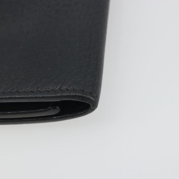 GUCCI GG Marmont Key Case Leather Black Gold 435305 Auth bs36772
