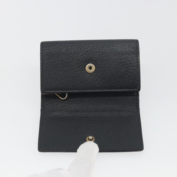 GUCCI GG Marmont Key Case Leather Black Gold 435305 Auth bs36772