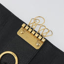 GUCCI GG Marmont Key Case Leather Black Gold 435305 Auth bs36772-9