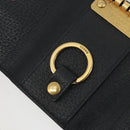 GUCCI GG Marmont Key Case Leather Black Gold 435305 Auth bs36772-10