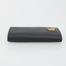 GUCCI GG Marmont Key Case Leather Black Gold 435305 Auth bs36772-4