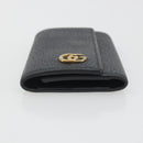 GUCCI GG Marmont Key Case Leather Black Gold 435305 Auth bs36772-6