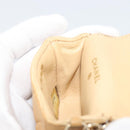 CHANEL Matelasse Charm Lamb Skin Gold Beige CC Auth bs36773-19