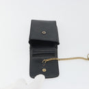 CHANEL COCO Mark Cigarette Case Caviar Skin Black Gold CC Auth bs36774-9