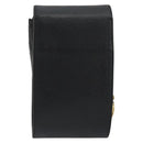 CHANEL COCO Mark Cigarette Case Caviar Skin Black Gold CC Auth bs36774-2