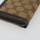 GUCCI GG Canvas Long Wallet Beige Gold 308012 Auth bs36775-11