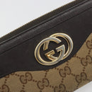 GUCCI GG Canvas Long Wallet Beige Gold 308012 Auth bs36775-12