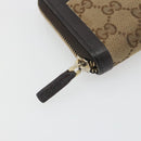 GUCCI GG Canvas Long Wallet Beige Gold 308012 Auth bs36775-13
