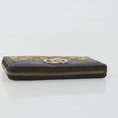 GUCCI GG Canvas Long Wallet Beige Gold 308012 Auth bs36775-6