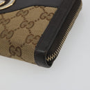 GUCCI GG Canvas Long Wallet Beige Gold 308012 Auth bs36775-8