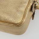 Miu Miu Shoulder Bag Leather Gold Auth bs36779A-17