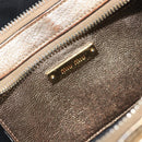 Miu Miu Shoulder Bag Leather Gold Auth bs36779A-21