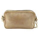 Miu Miu Shoulder Bag Leather Gold Auth bs36779A-2