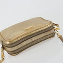 Miu Miu Shoulder Bag Leather Gold Auth bs36779A-6